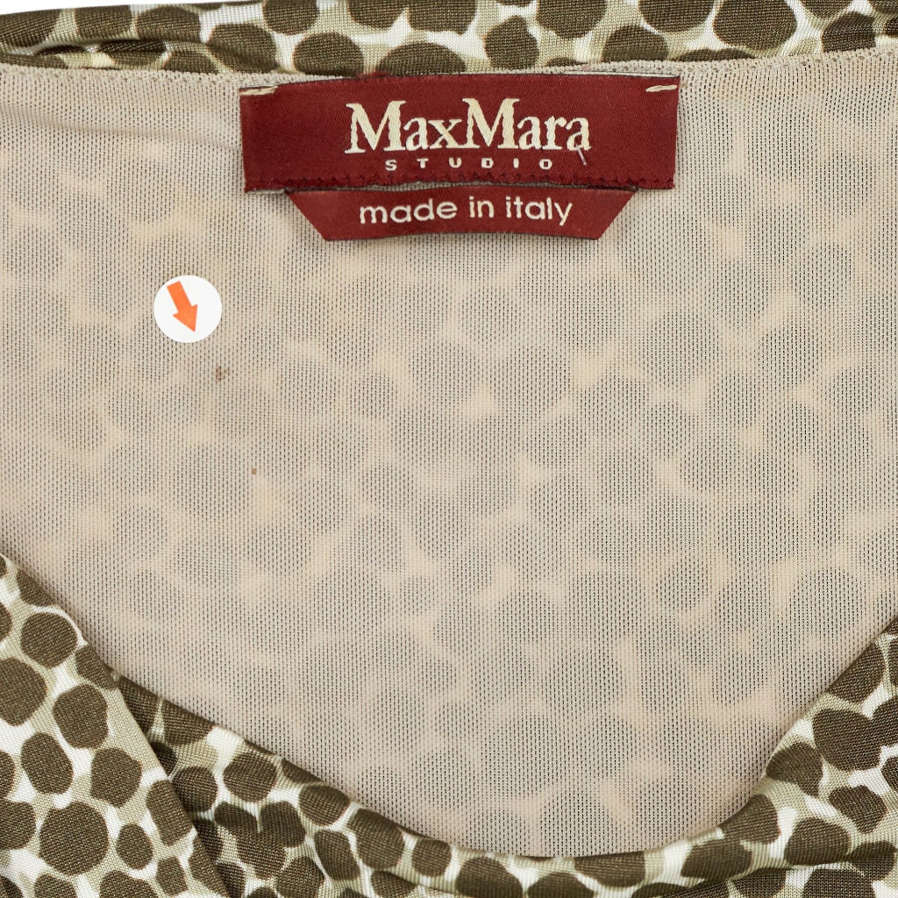 MaxMara Brown Spotted Sleeveless Dress