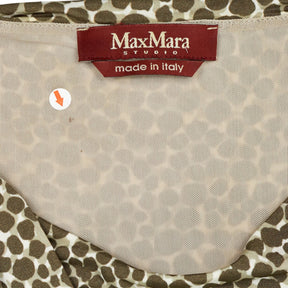 MaxMara Brown Spotted Sleeveless Dress