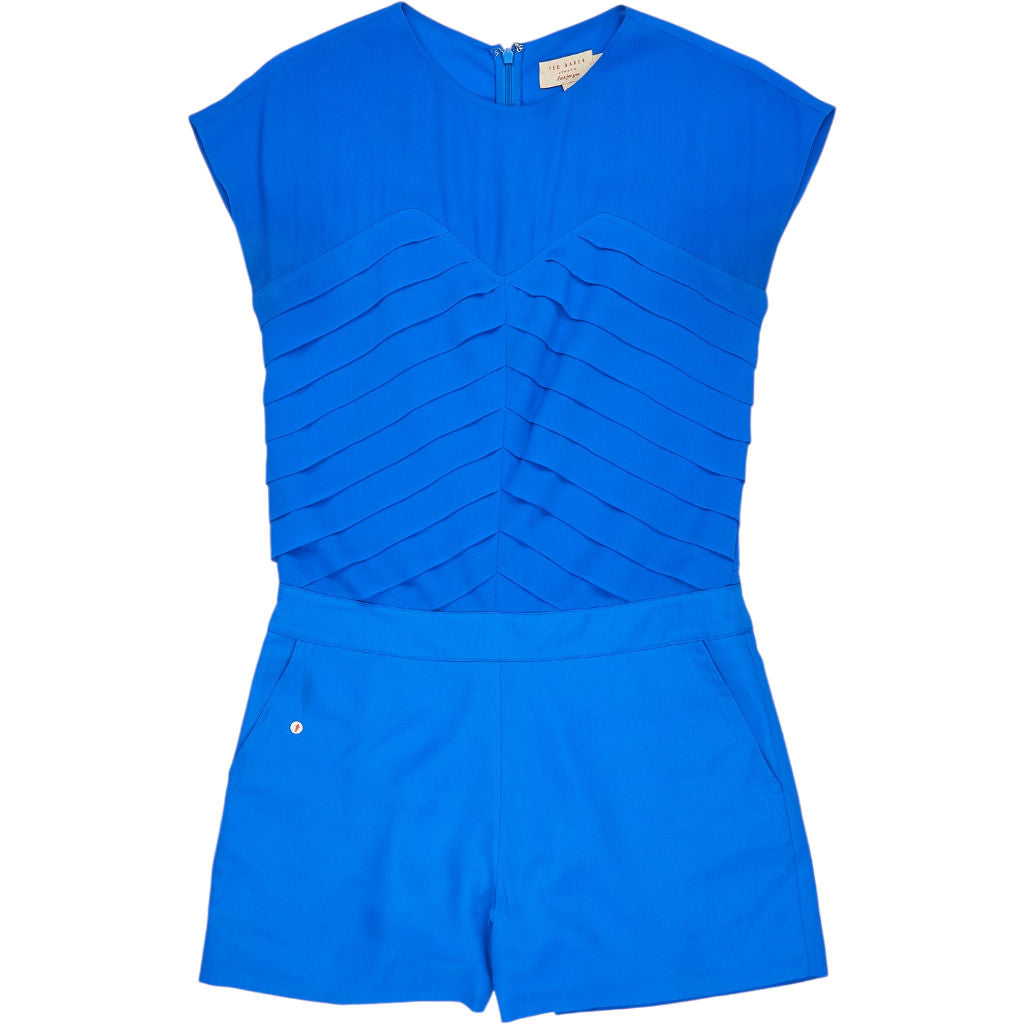 Ted Baker Blue Pleated Playsuit