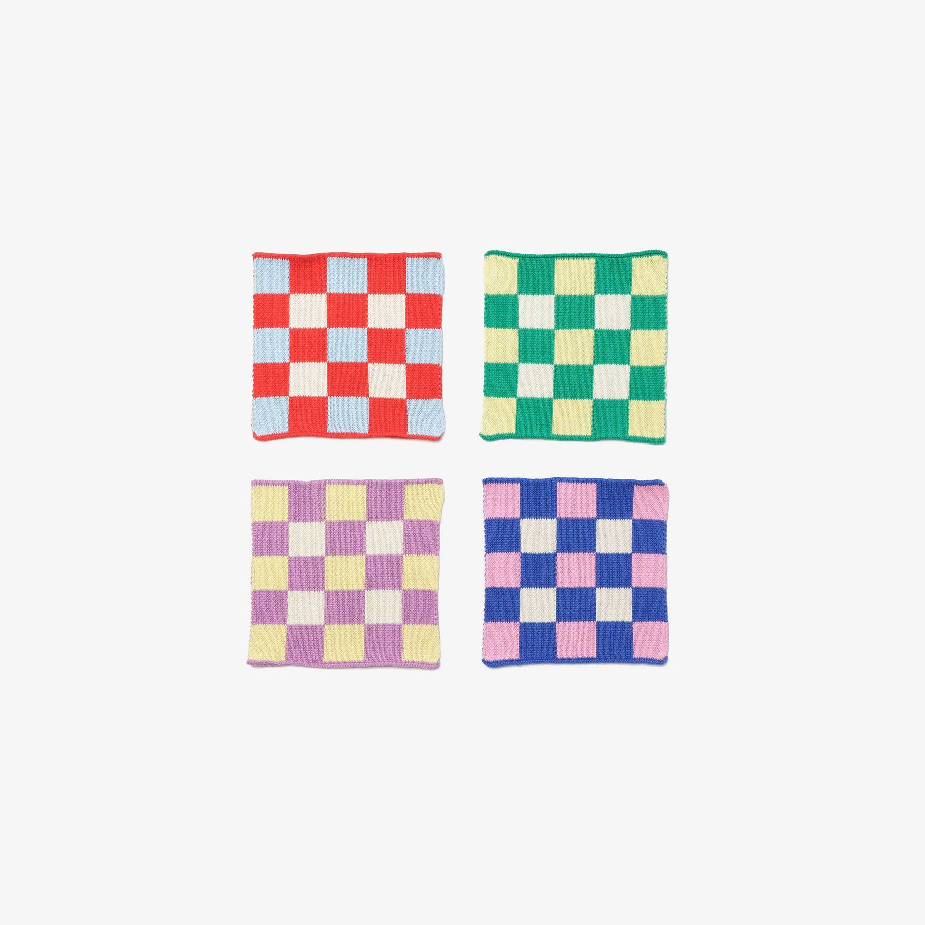Knitted Coaster Set - Waffle - Set of 4 - 100% Cotton