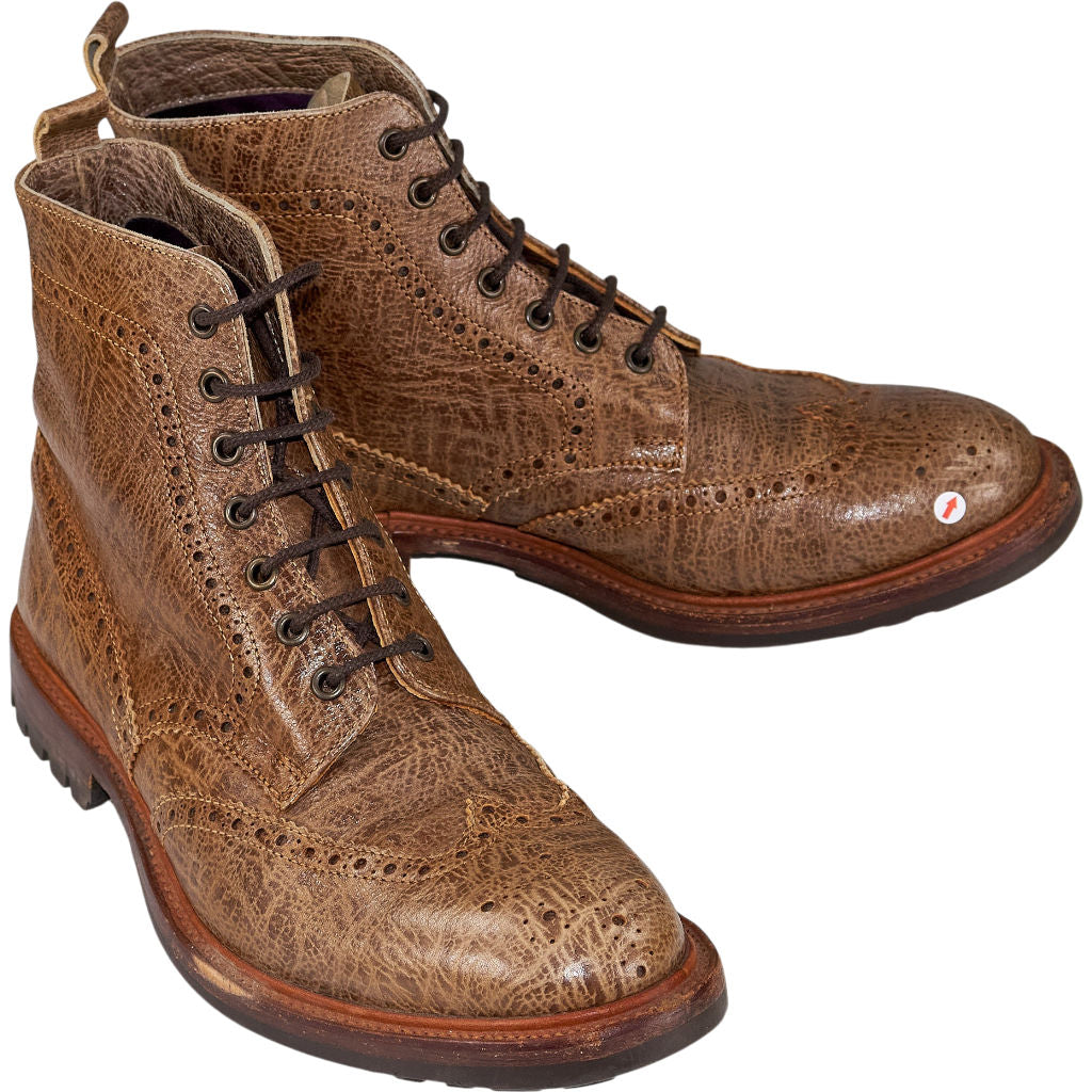 LRS Brown Leather Brogue Boots