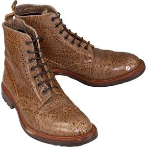 LRS Brown Leather Brogue Boots