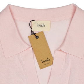 Hush Soft Pink Lulu Knitted Linen Blend Tee