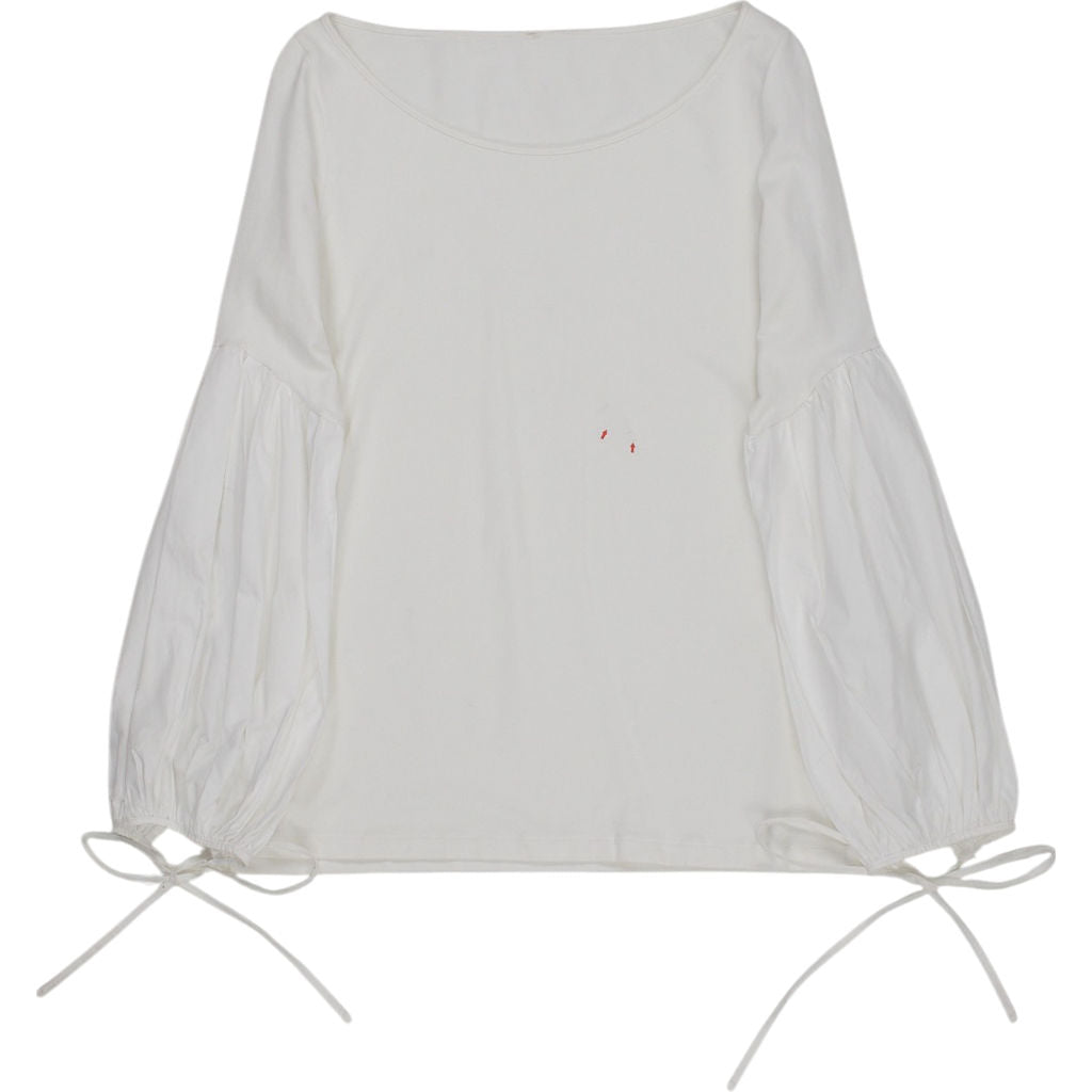Mother of Pearl White Organic Cotton Top L