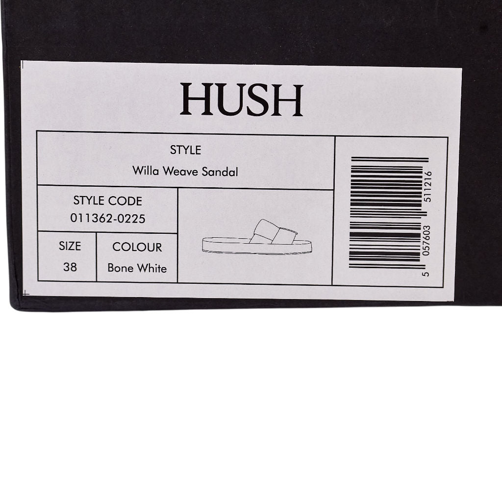 Hush Bone White Willa Weave Sandal