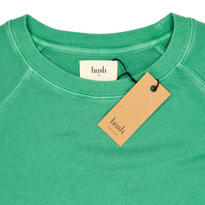 Hush Green Contrast Sleeve Stripe Sweatshirt