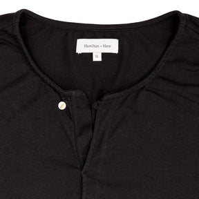 Hamilton + Hare Black Henley Top