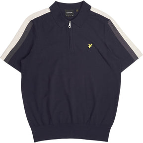 Lyle & Scott Navy Zip Polo Shirt