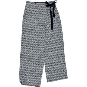 Tweed Blue Black Wide Legged Trousers