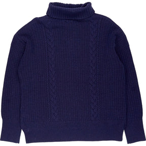 Baukjen Navy Roll Neck Jumper