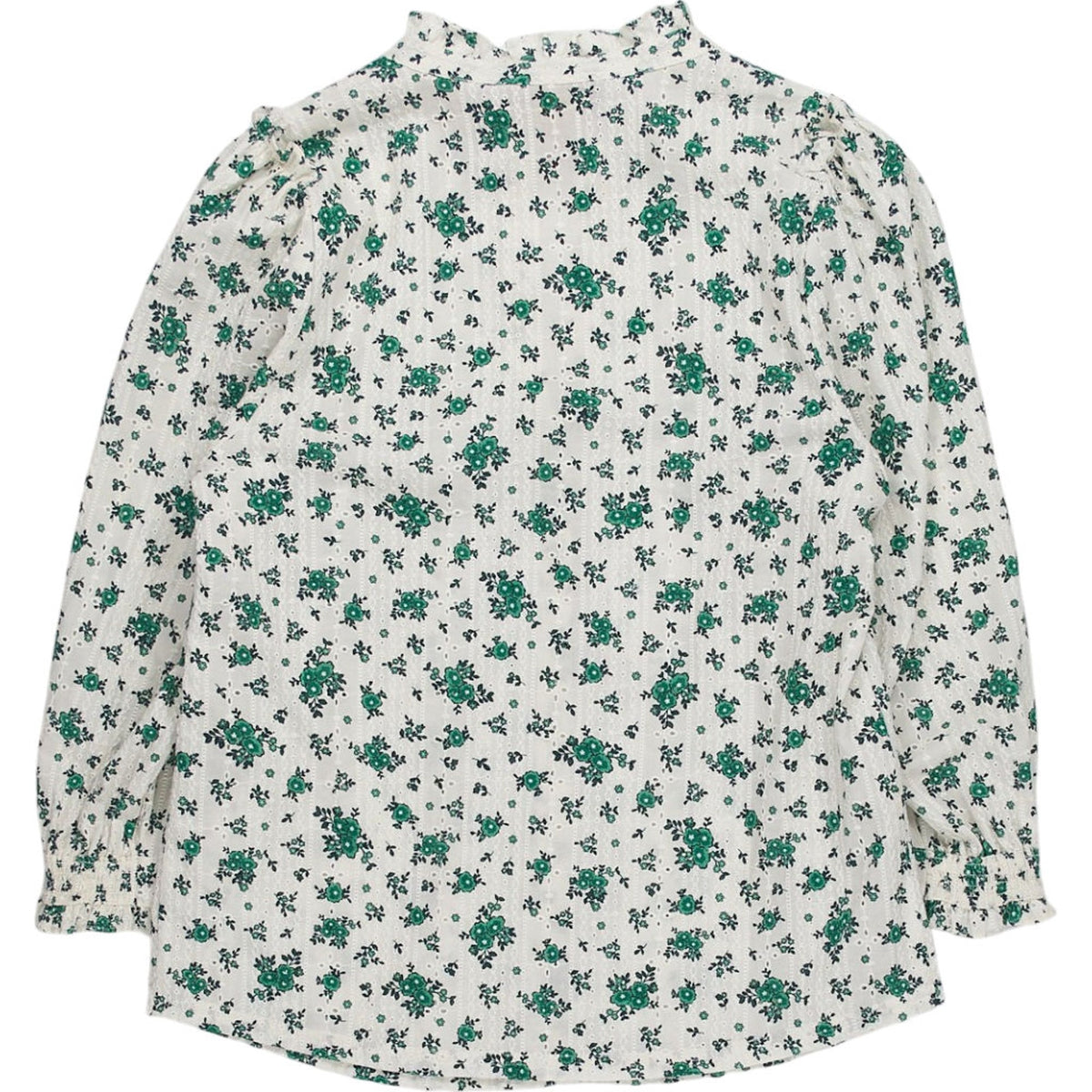 Wyse Green Floral Blouse