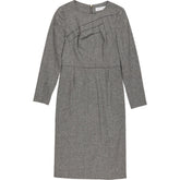 The Fold Grey Herringbone Dress