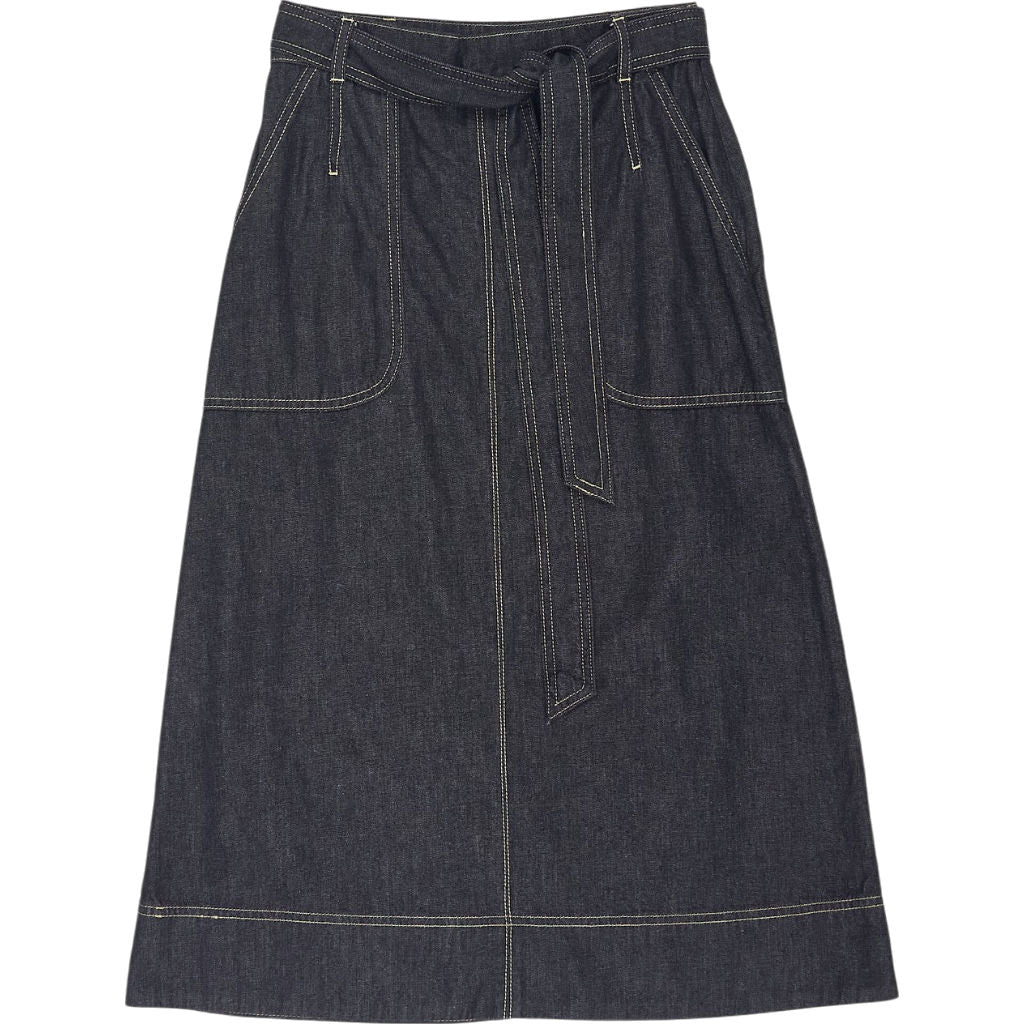 Wyse Rein Black Denim Skirt