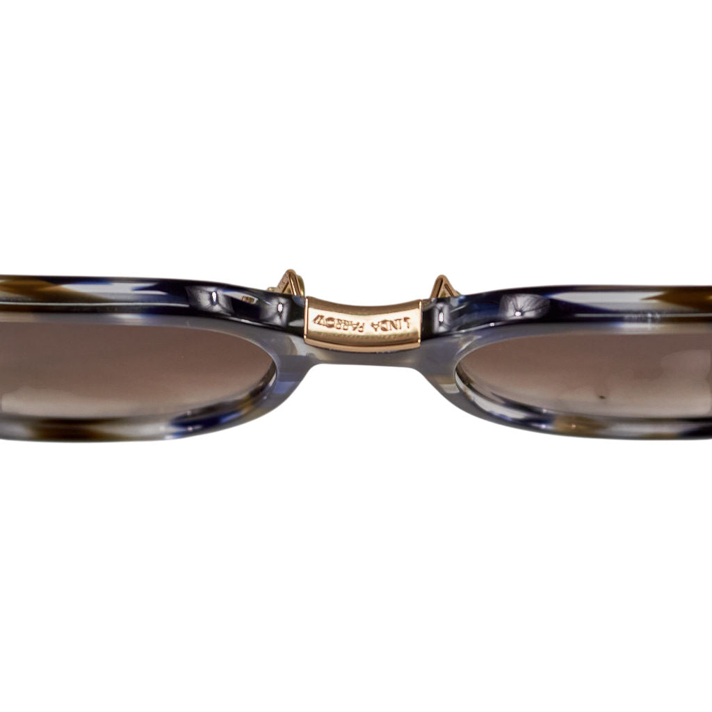 Linda Farrow Blue Tortoishell Ramon Sunglasses