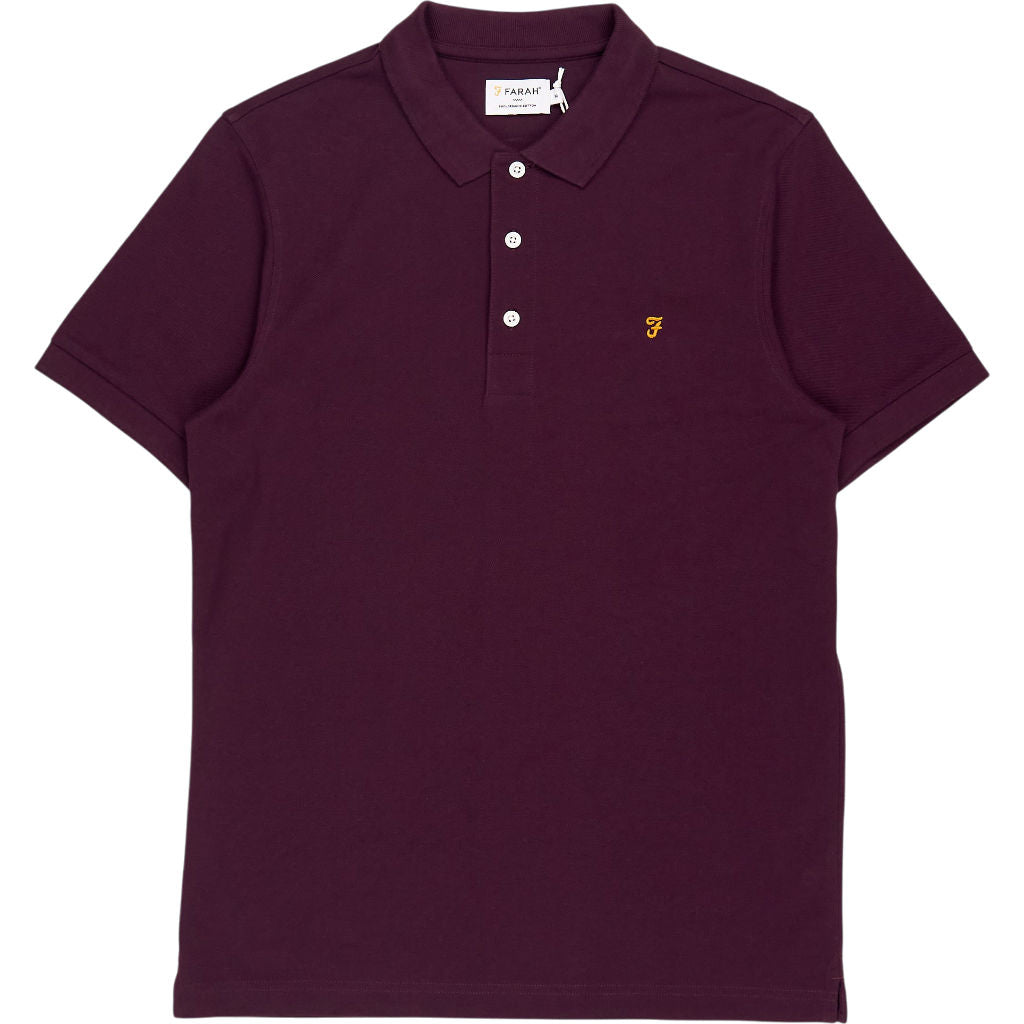 Farah Bordeaux Blanes Polo 100% Cotton