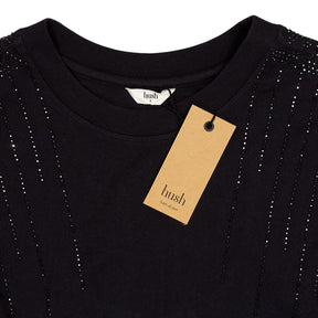 Hush Black Sleeveless Top with Beaded Detail