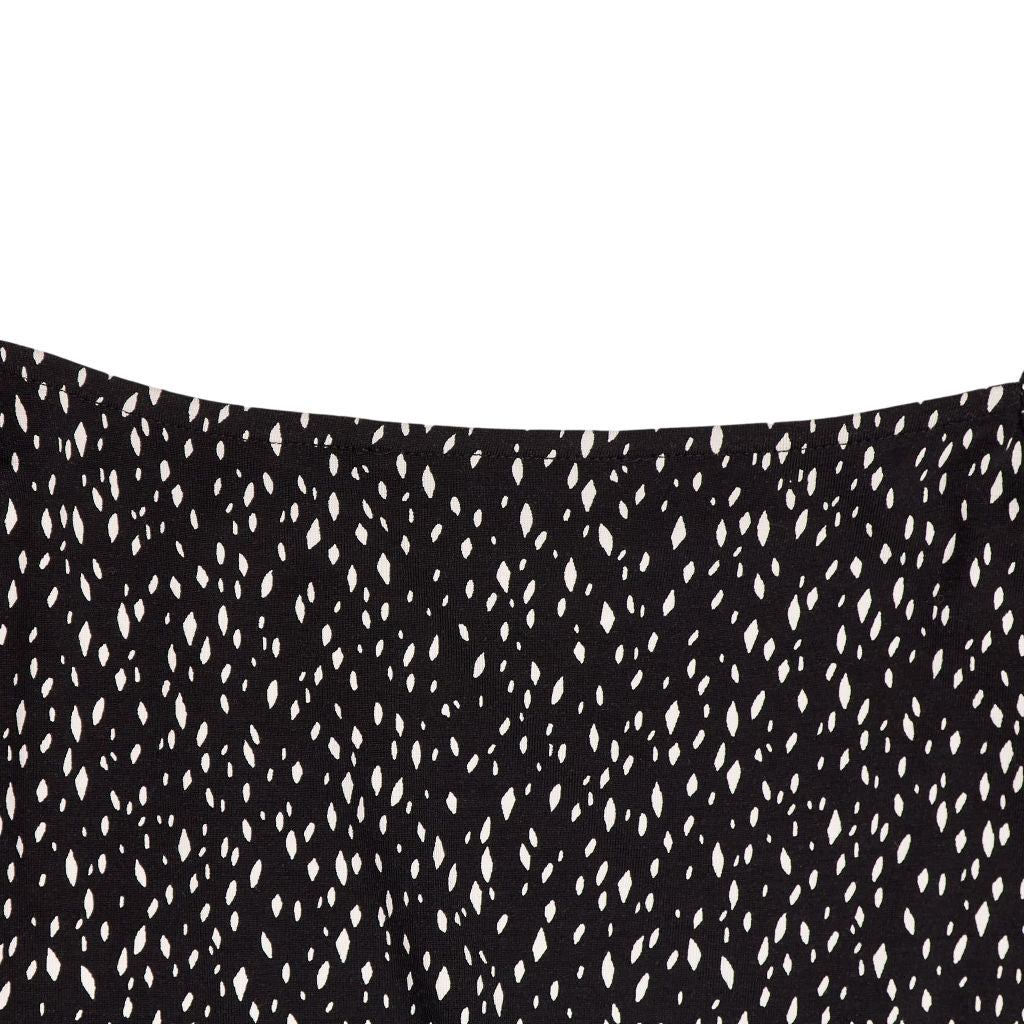 Springfield Black Patterned Off-Shoulder Dress