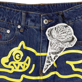 BBC Ice Cream Blue Running Dog Denim Jeans