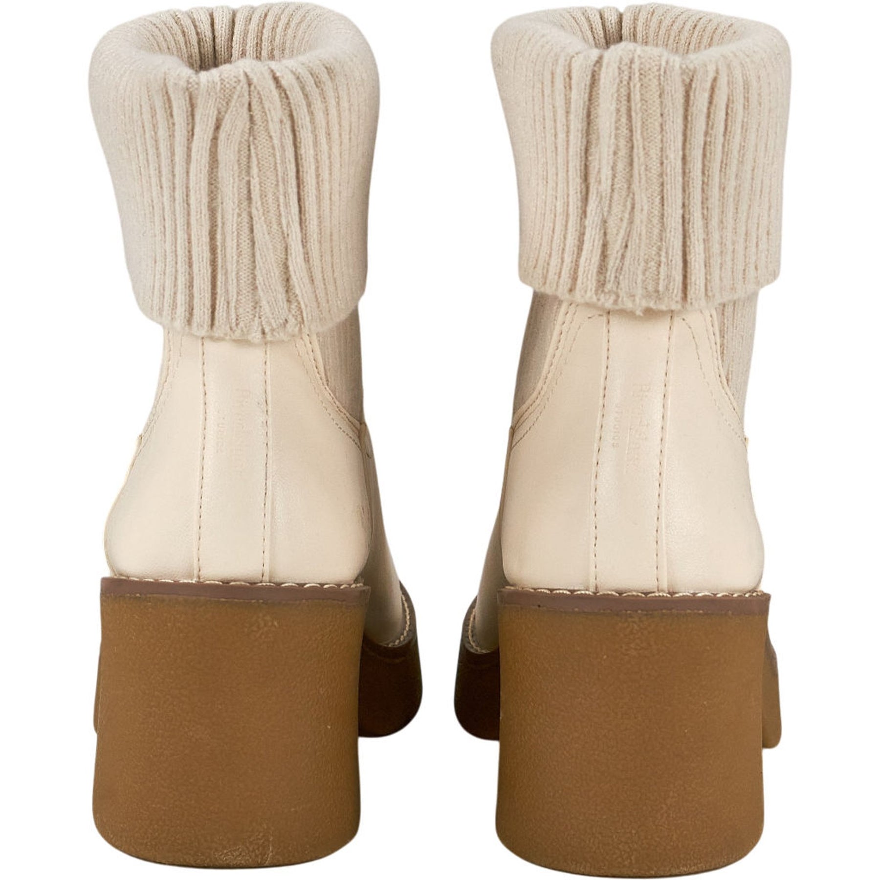 River Island Cream Sock Boots
