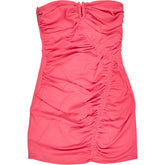 Self-Portrait Pink Jersey Ruched Mini Dress