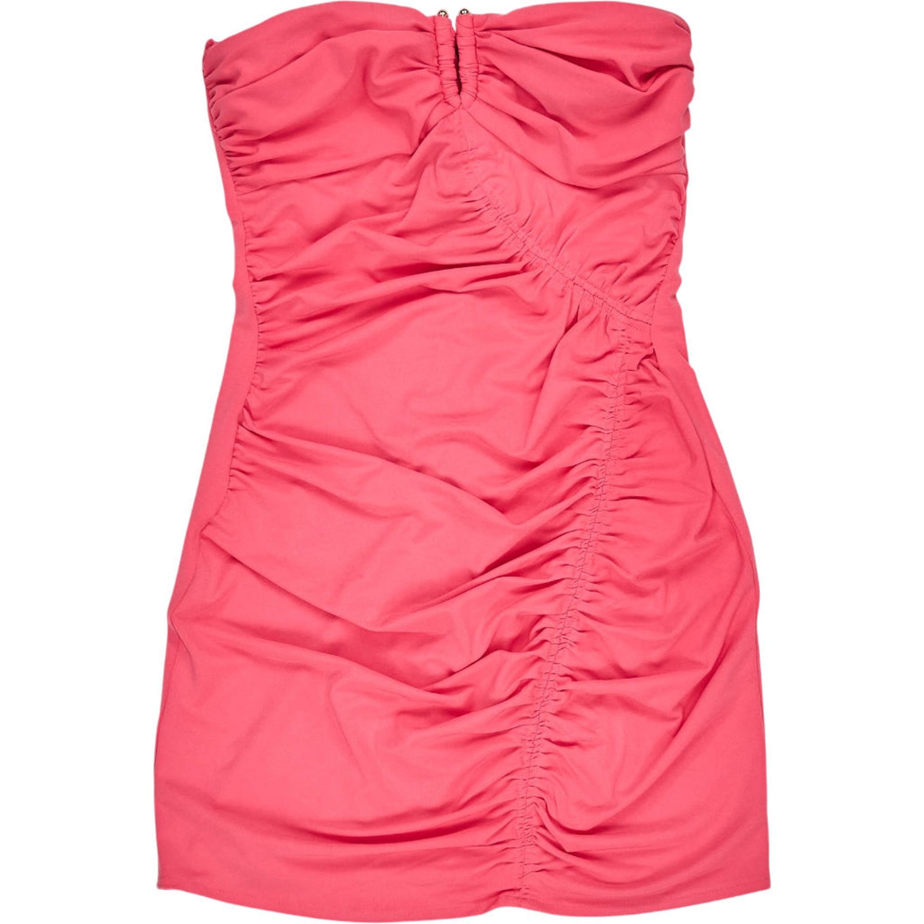 Self-Portrait Pink Jersey Ruched Mini Dress