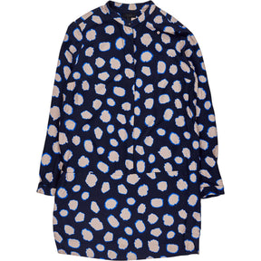 COS Blue Patterned Long Shirt Dress
