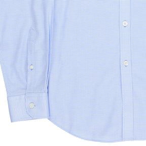 Moss Blue Striped Shirt 15.5