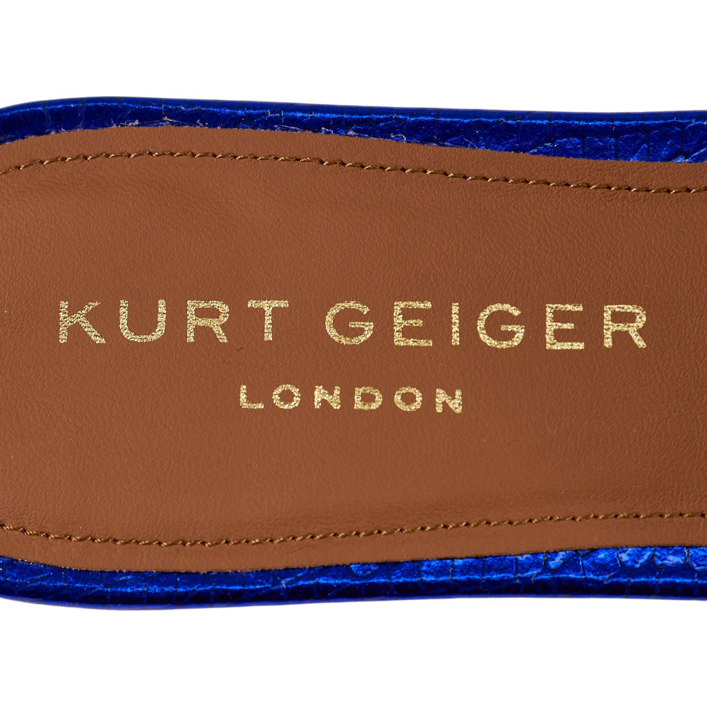 Kurt Geiger Blue Kensington Flat Sandal