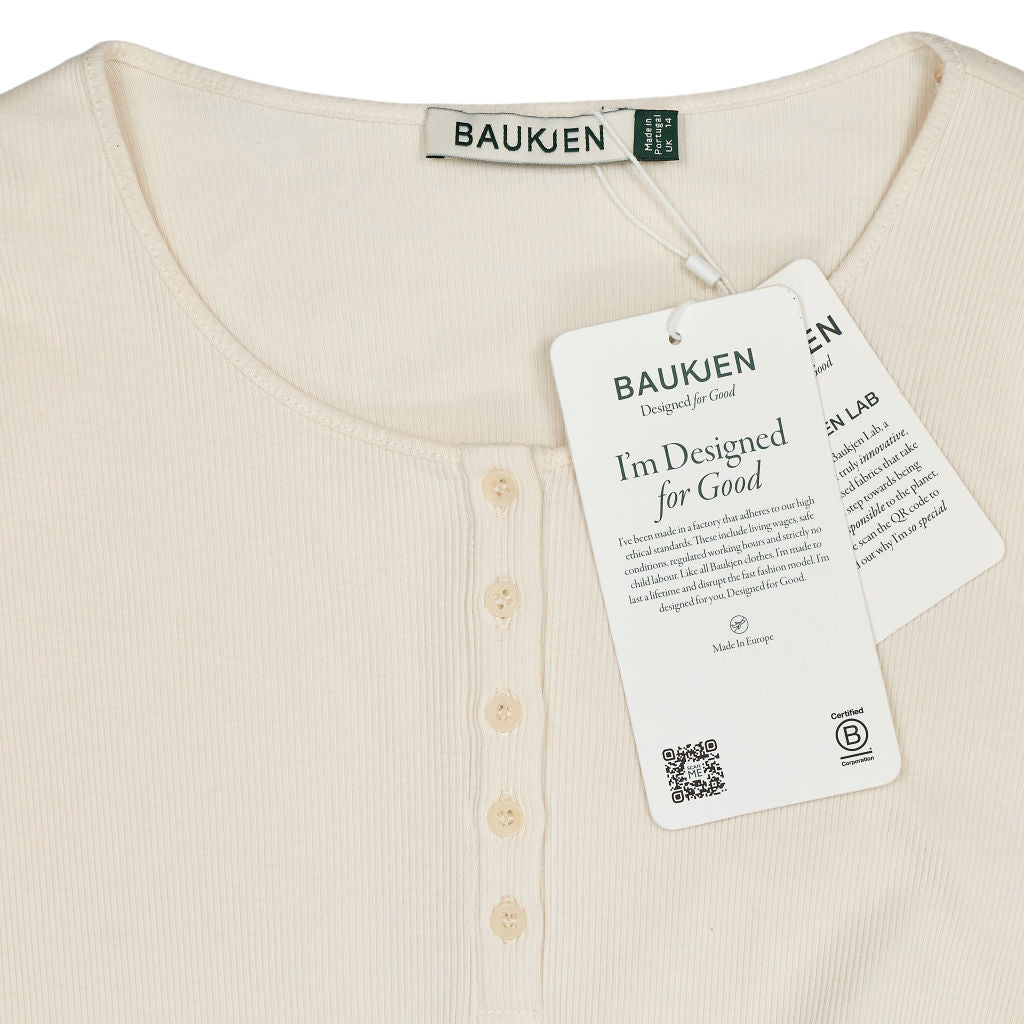 Baukjen Antique White Organic Cotton Henley Top