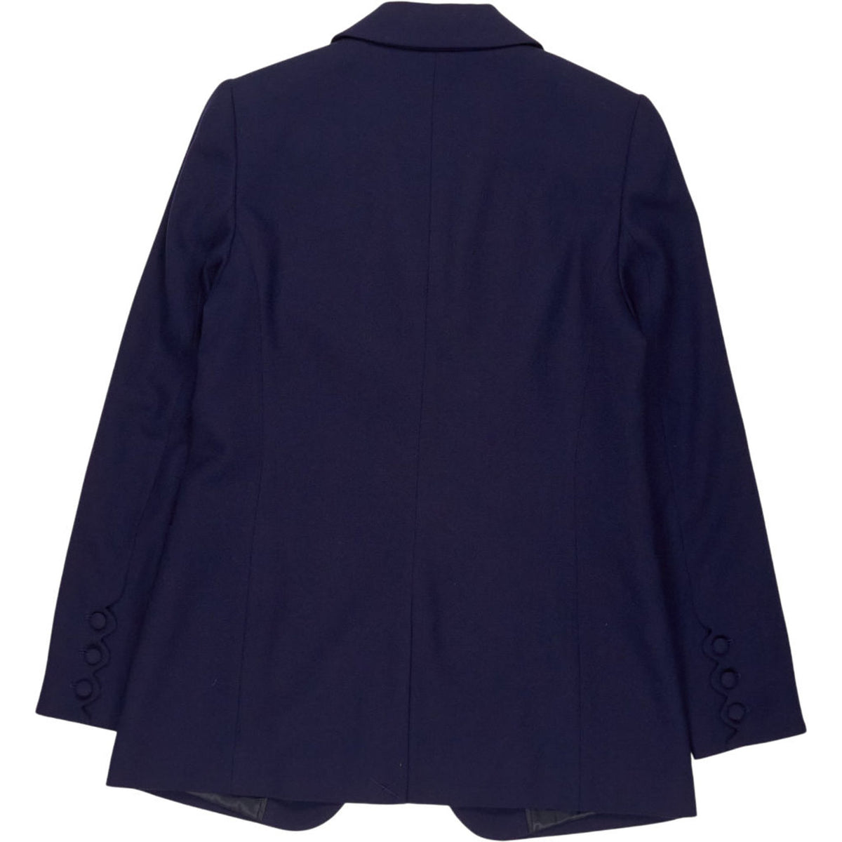 Wyse Navy Wool Crepe Blazer