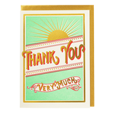 Sunshine Thank You - letterpress printed greeting card