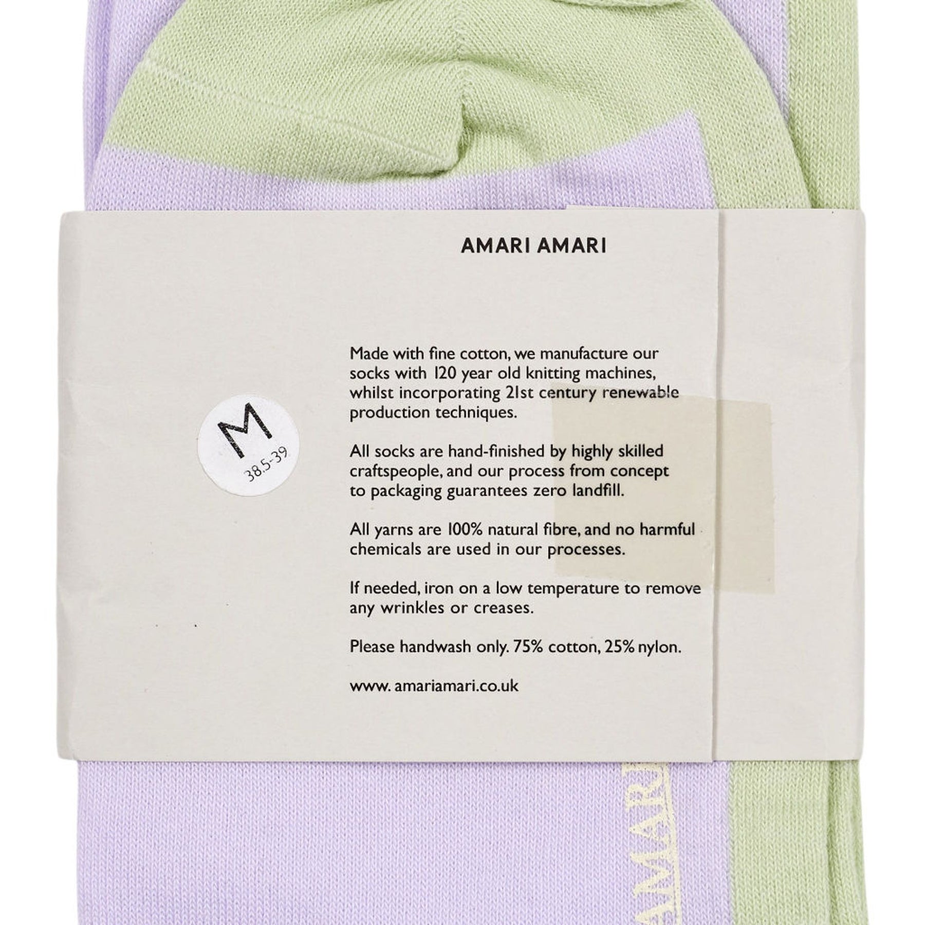 Amari Amari Green Purple Cotton Socks