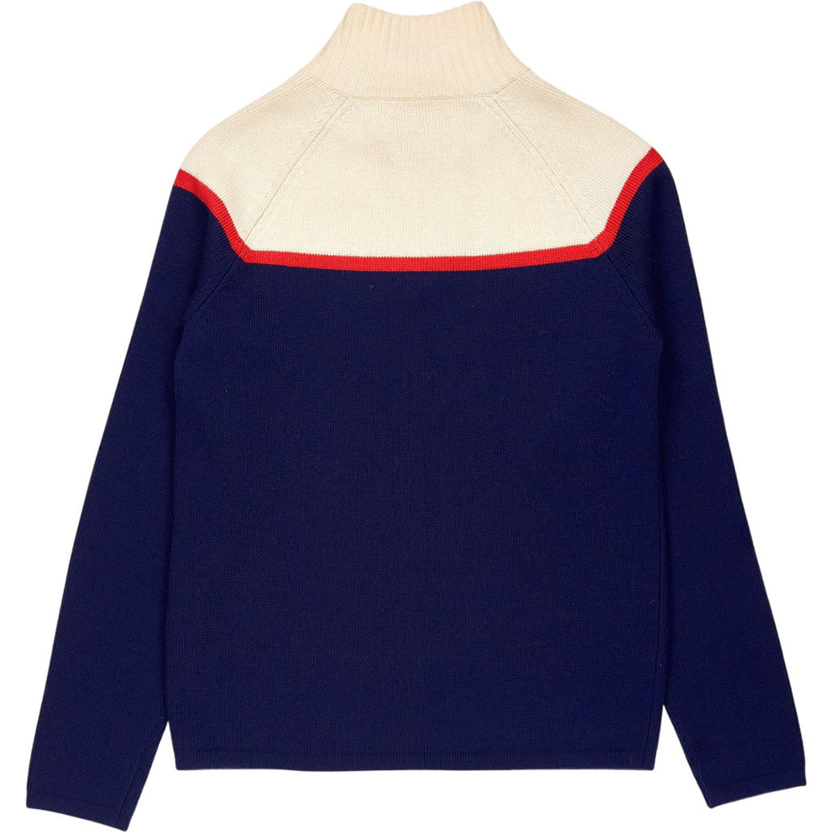 Tory Sport Navy Cream Zip Knit Jumper