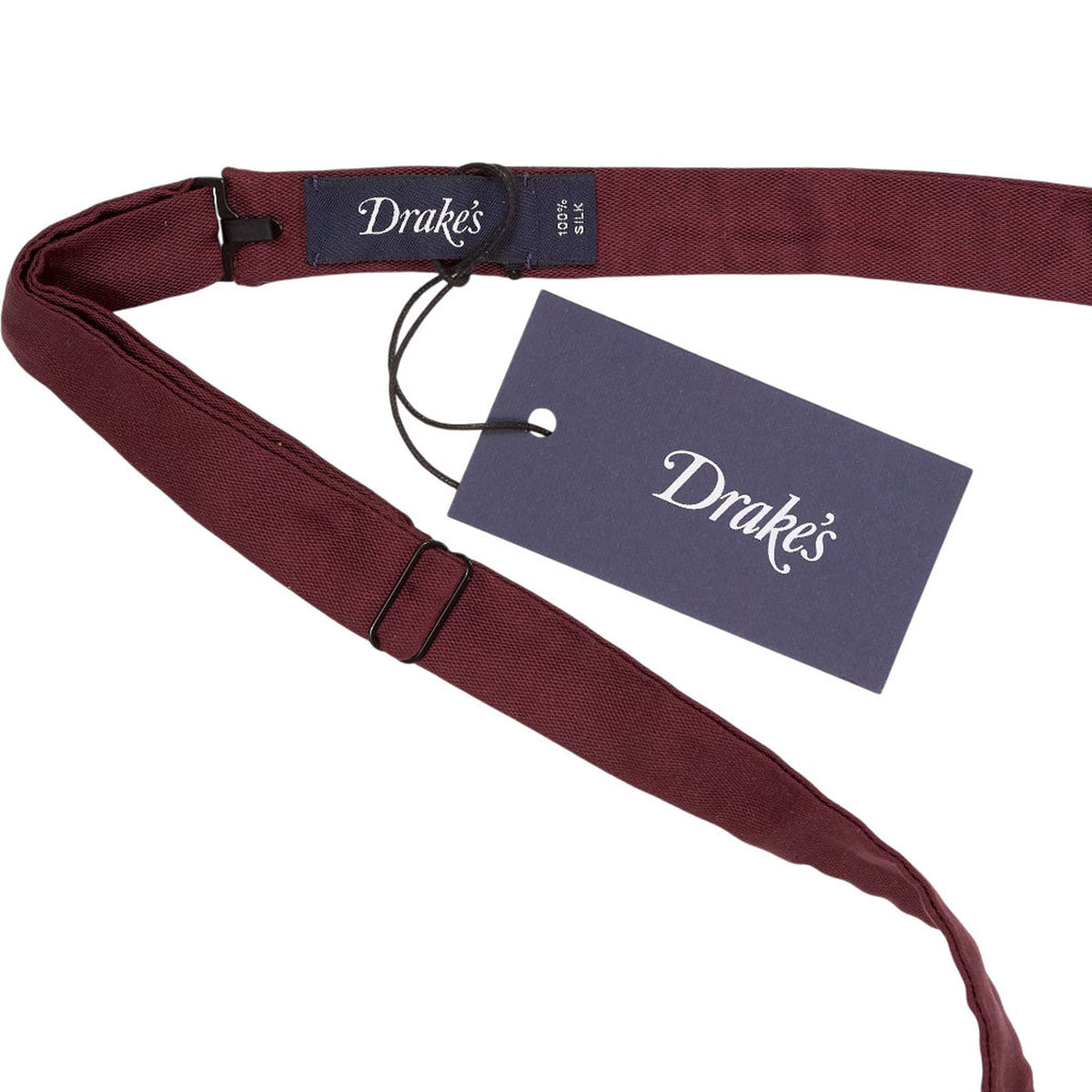 Drake's Wine Silk Bow Tie