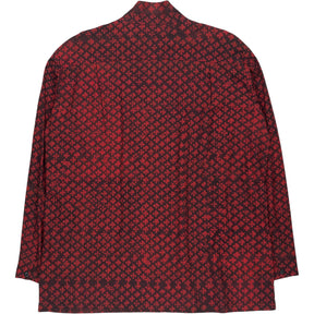 By Walid Red Patterned Zip Jacket
