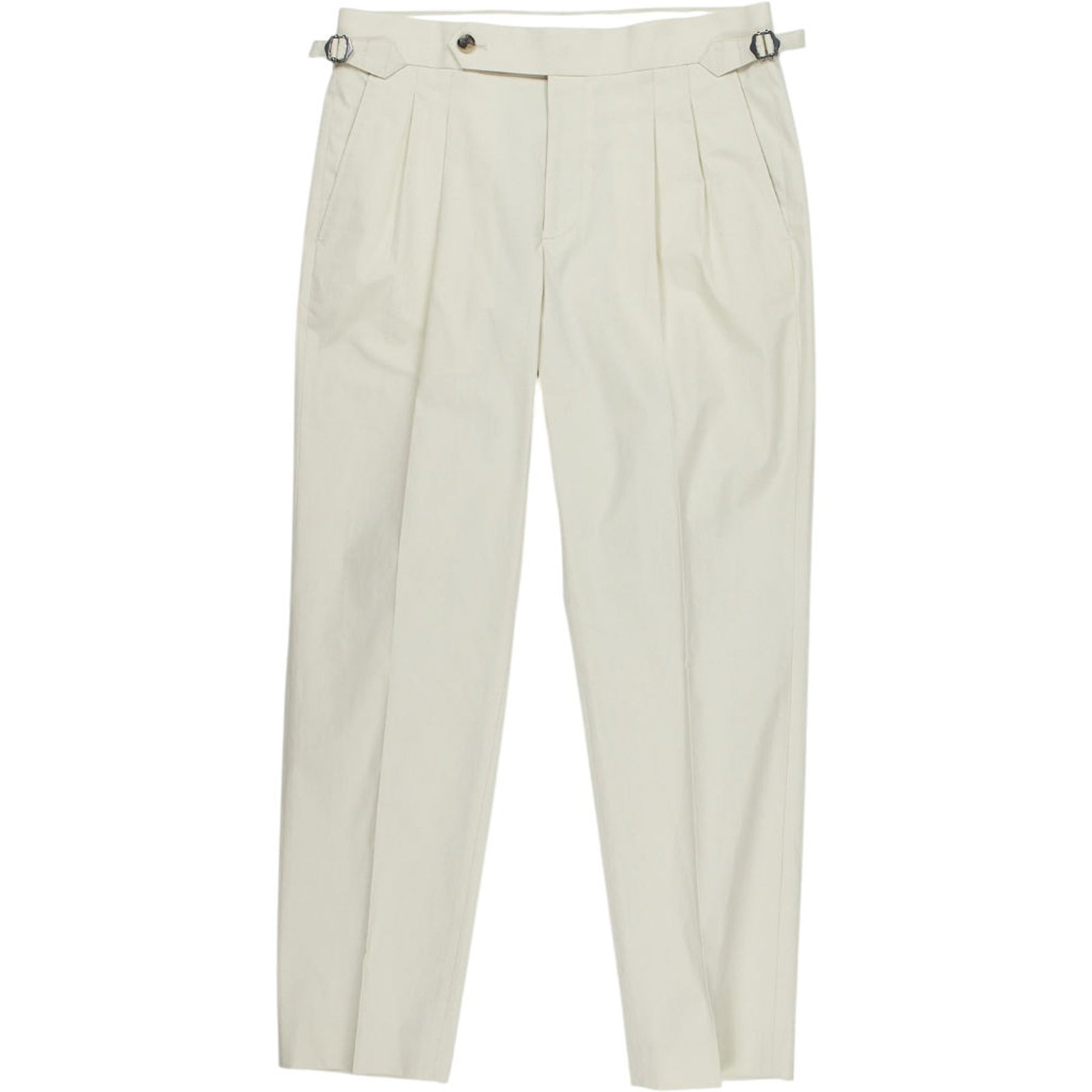 Moss Cream Pleat Trousers