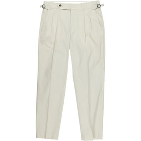 Moss Cream Pleat Trousers