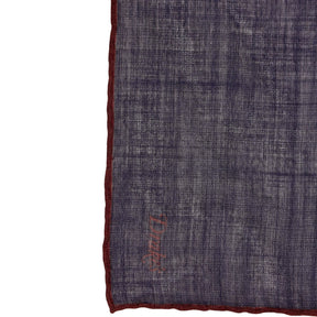 Drake's Navy Wool Silk Pocket Square