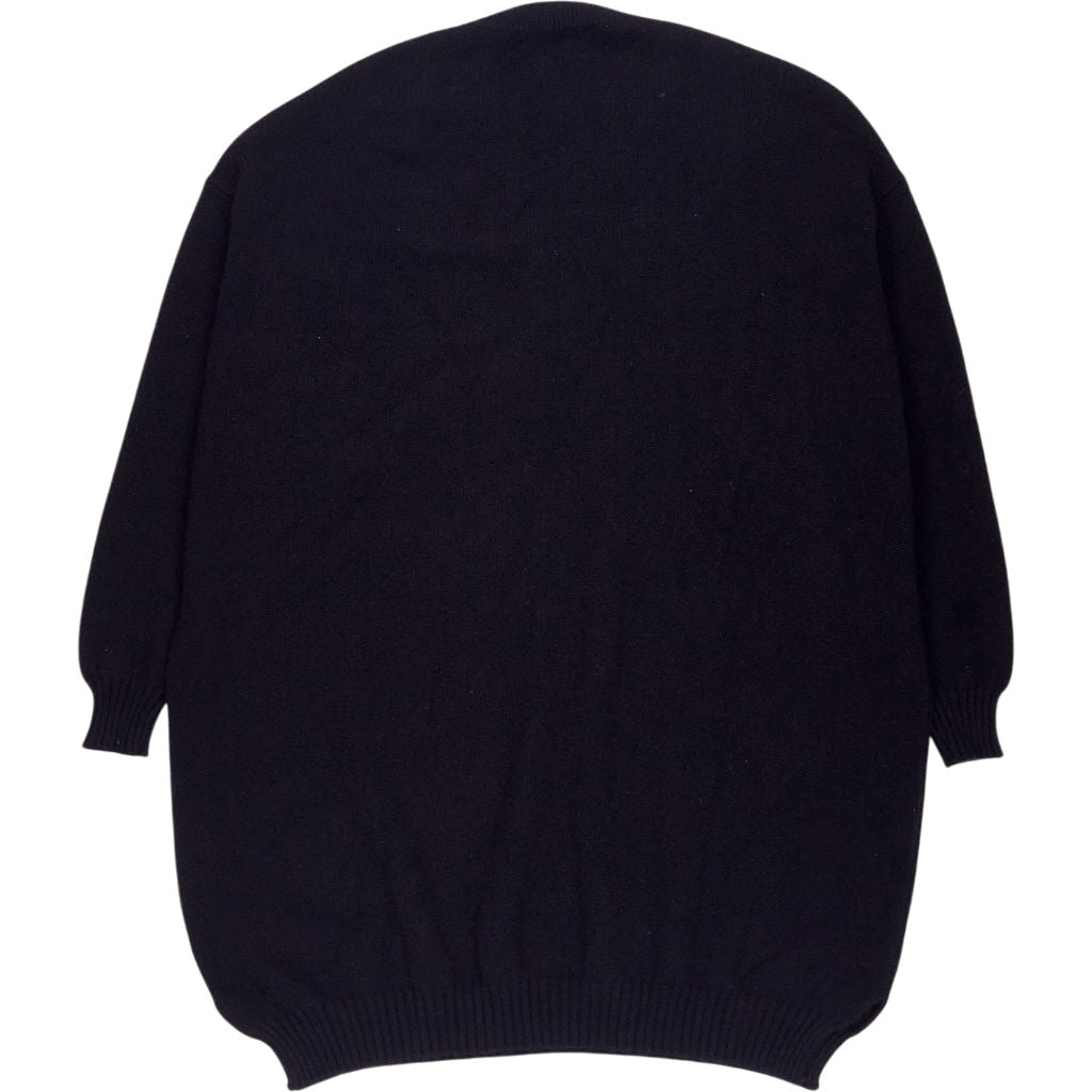 Begg & Co Black Cashmere Collared Jumper