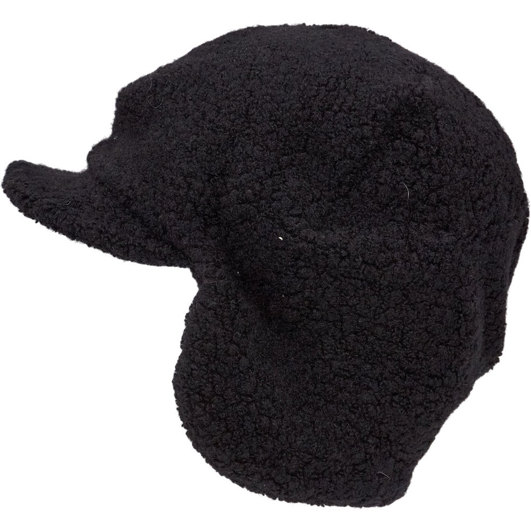 Cable Black Boucle Hat