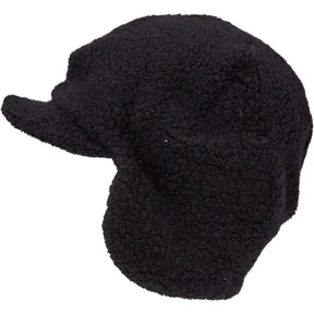 Cable Black Boucle Hat