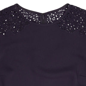 Reiss Navy Lace Sleeve Caryn Dress