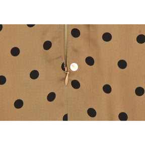 Mother of Pearl Brown Polka Dot Midi Dress