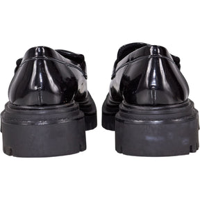 Pull & Bear Black Loafers with Silver Detail