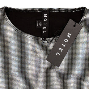 Motel Holographic Silver Bashu Top