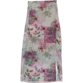 Motel Floral Mesh Midi Skirt
