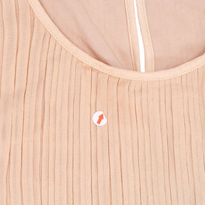 H&M Beige Pink Pleated Maxi Dress