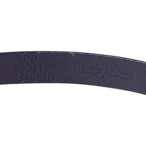 YMC Navy Leather Belt