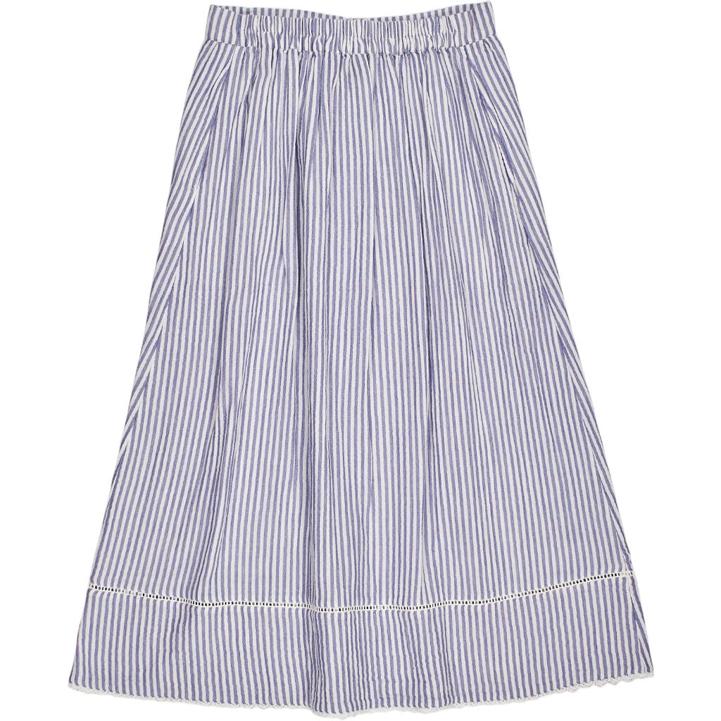WYSE Blue Ivory Stripe Marlow Skirt
