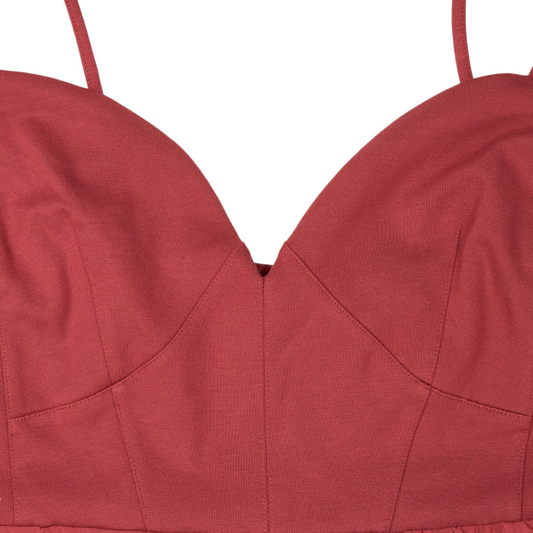 Anthropologie Red Pleated Midi Dress